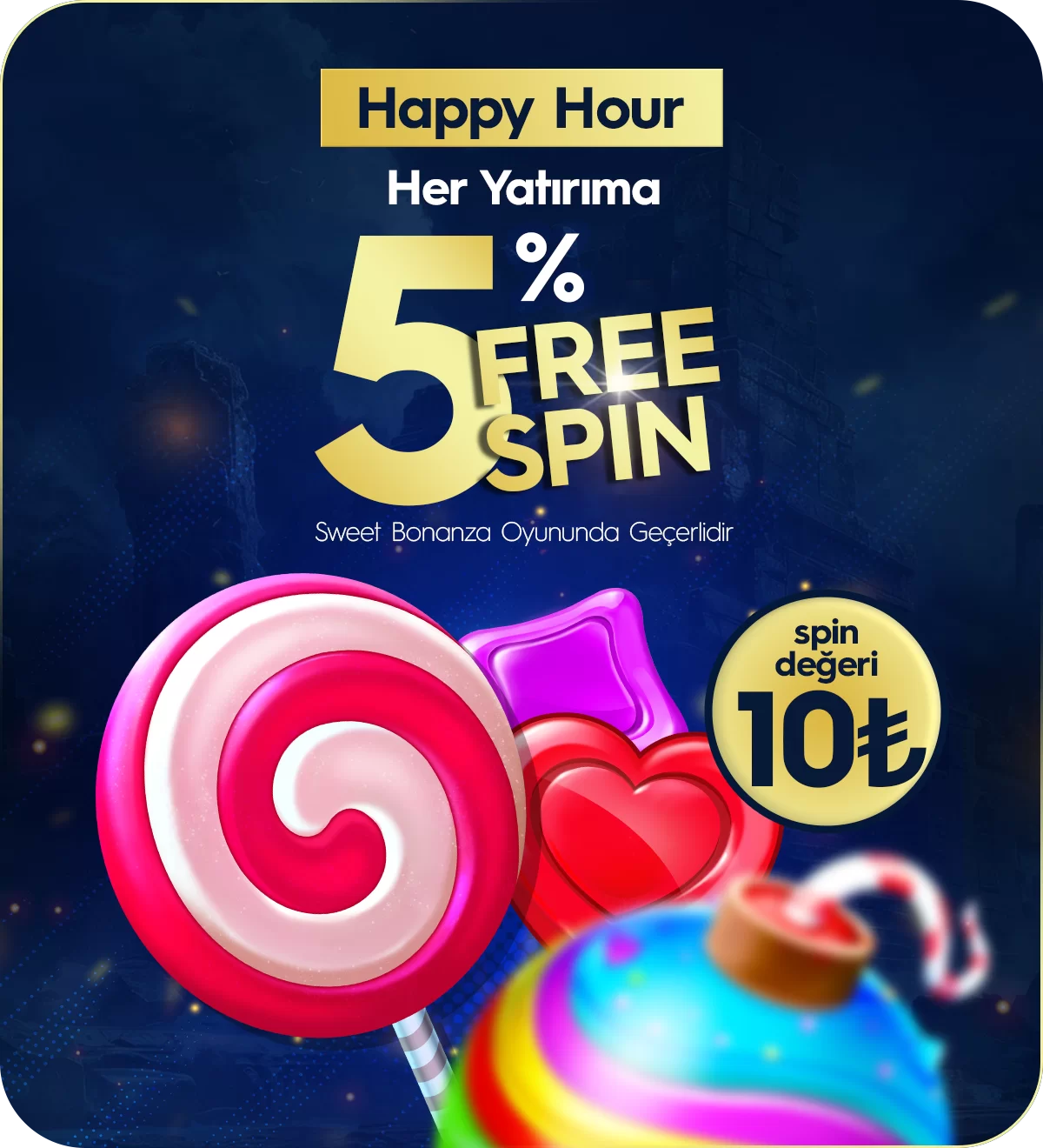 5 Happy Hours her yatırıma freespin görseli