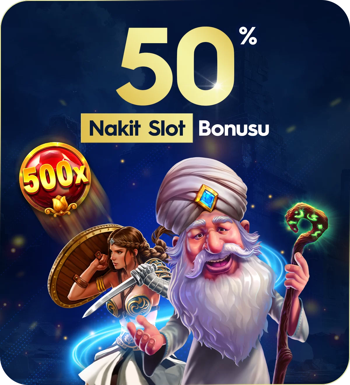 Yüzde 50 nakit slot kampanya görseli